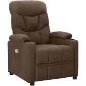 vidaXL Massagesessel Braun Stoff