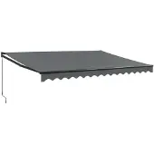 vidaXL Markise Einziehbar Anthrazit 4,5x3 m Stoff und Aluminium