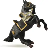 PAPO LA MAISON DES FIGURINES Papo Schwarzes Pferd Mit Rüstung, Sammelfigur, Film & TV-Serien, 139 g