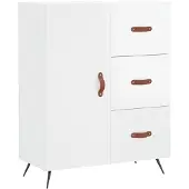 vidaXL Sideboard Hochglanz-Weiß 69,5x34x90 cm Holzwerkstoff