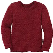 Disana - Kid's Aran-Pullover - Wollpullover Gr 110/116 rot