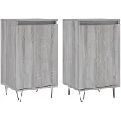 vidaXL Sideboards 2 Stk. Grau Sonoma 40x35x70 cm Holzwerkstoff