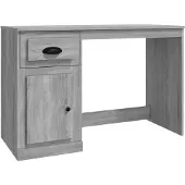 vidaXL Schreibtisch mit Schublade Grau Sonoma 115x50x75cm