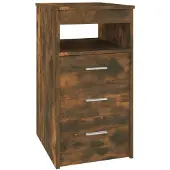 vidaXL Sideboard mit Schubladen Räuchereiche 40x50x76 cm Holzwerkstoff
