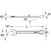 Ks Tools XL Ringmaulschlüssel abgewinkelt - 517.1524