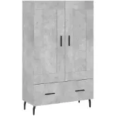 vidaXL Highboard Betongrau 69,5x31x115 cm Holzwerkstoff