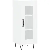 vidaXL Sideboard Hochglanz-Weiß 34,5x34x90 cm Holzwerkstoff