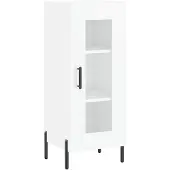 vidaXL Sideboard Hochglanz-Weiß 34,5x34x90 cm Holzwerkstoff