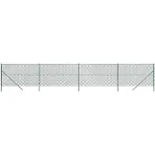 vidaXL Maschendrahtzaun Grün 1,6x10 m