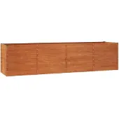 vidaXL Hochbeet Rostig 320x80x77 cm Cortenstahl