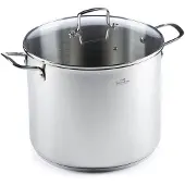 Ad Vitam Topf aus Edelstahl Pour&Cook II mit Glasdeckel