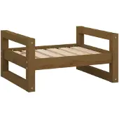 vidaXL Hundebett Honigbraun 55,5x45,5x28 cm Massivholz Kiefer