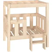 vidaXL Hundebett 65,5x50,5x70 cm Massivholz Kiefer