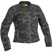 Lindstrands Fryken Camo Damen Motorrad Textiljacke, schwarz/grau, 38