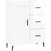 vidaXL Sideboard Hochglanz-Weiß 69,5x34x90 cm Holzwerkstoff