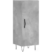 vidaXL Sideboard Betongrau 34,5x34x90 cm Holzwerkstoff