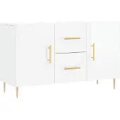 vidaXL Sideboard Hochglanz-Weiß 100x36x60 cm Holzwerkstoff