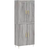 vidaXL Highboard Grau Sonoma 69,5x34x180 cm Holzwerkstoff