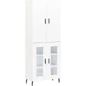 vidaXL Highboard Weiß 69,5x34x180 cm Holzwerkstoff