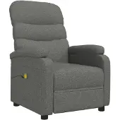 vidaXL Massagesessel Dunkelgrau Stoff