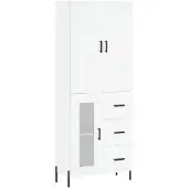 vidaXL Highboard Weiß 69,5x34x180 cm Holzwerkstoff
