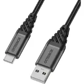 Otterbox 2 m USB/USB-C Datentransferkabel - Erster Anschluss: USB-Typ C - Zweiter Anschluss: USB Type A - Schwarz