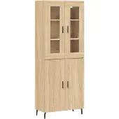 vidaXL Highboard Sonoma-Eiche 69,5x34x180 cm Holzwerkstoff