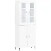 vidaXL Highboard Weiß 69,5x34x180 cm Holzwerkstoff
