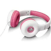 Lenco HP-010PK Kinderkopfhörer 85 dB Begrenzung mit Aufklebern 1,2 m Kabel Pink