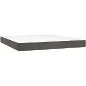 vidaXL Taschenfederkernmatratze Mittel Dunkelgrau 180x200x20 cm Samt