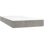 vidaXL Taschenfederkernmatratze Mittel Hellgrau 100x220x20 cm Samt