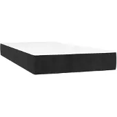 vidaXL Taschenfederkernmatratze Mittel Schwarz 90x200x20 cm Samt