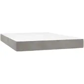 vidaXL Taschenfederkernmatratze Mittel Hellgrau 140x200x20 cm Samt