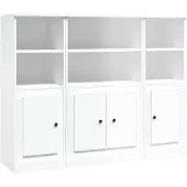 vidaXL Highboards 3 Stk. Weiß Holzwerkstoff