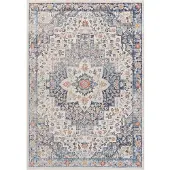 Surya HTB2322-537, Draußen, Teppich, Polyester, Navy, Beige, Grau, Elfenbein, Hellbeige, Rechteck, 100% Polyester