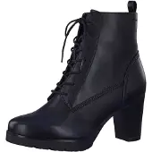Tamaris Damen Stiefelette mit Plateau und Blockabsatz in Holzoptik 1-25190-41, Größe:38 EU, Farbe:Schwarz