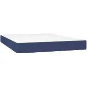 vidaXL Taschenfederkernmatratze Mittel Blau 140x190x20 cm Stoff