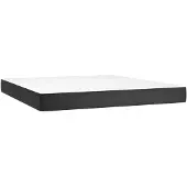 vidaXL Taschenfederkernmatratze Mittel Schwarz 180x200x20 cm Kunstleder