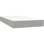 vidaXL Taschenfederkernmatratze Mittel Hellgrau 90x190x20 cm Stoff
