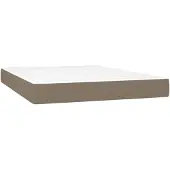 vidaXL Taschenfederkernmatratze Mittel Taupe 140x200x20 cm Stoff