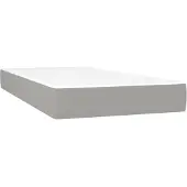 vidaXL Taschenfederkernmatratze Mittel Hellgrau 90x200x20 cm Stoff