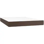 vidaXL Taschenfederkernmatratze Mittel Braun 140x190x20 cm Kunstleder