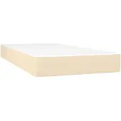 vidaXL Taschenfederkernmatratze Mittel Creme 100x200x20 cm Stoff