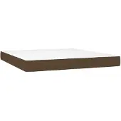 vidaXL Taschenfederkernmatratze Mittel Dunkelbraun 160x200x20 cm Stoff
