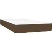 vidaXL Taschenfederkernmatratze Mittel Dunkelbraun 90x200x20 cm Stoff