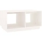 vidaXL Couchtisch Weiß 80x50x40 cm Massivholz Kiefer