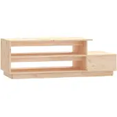 vidaXL Couchtisch 120x50x40,5 cm Massivholz Kiefer