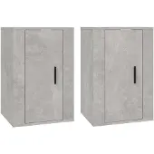 vidaXL TV-Wandschränke 2 Stk. Betongrau 40x34,5x60 cm