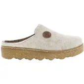 Rohde Pantoffel "Foggia-D", Damen, Gr. 39, Filz, weiß (sanftes weiß), meliert, Schuhe Pantoffel, Hausschuh, Clog, zweifarbiger Homeslipper mit Profilsohle