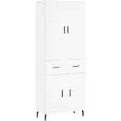 vidaXL Highboard Weiß 69,5x34x180 cm Holzwerkstoff